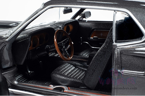 Auto World Silver Screen Machines | Ford Mustang John Wick (1969, 1/18 scale diecast model car, Hitman Gray/Black stripes) AWSS145 MAP: $99.99