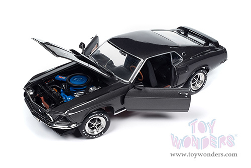 Auto World Silver Screen Machines | Ford Mustang John Wick (1969, 1/18 scale diecast model car, Hitman Gray/Black stripes) AWSS145 MAP: $99.99