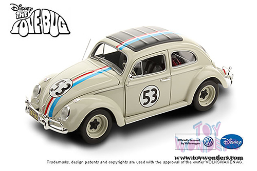 Mattel Hot Wheels Elite The Love Bug - Volkswagen Herbie #53 (1962, 1/18 scale diecast model car) BCJ94