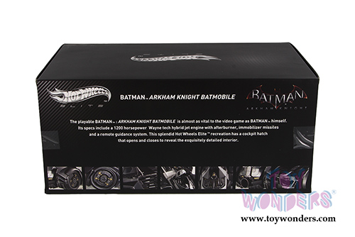 Mattel Hot Wheels Elite - Batman Arkham Knight Batmobile (1/18 scale diecast model car, Black) BLY23