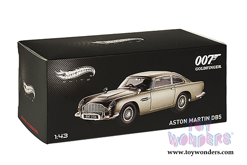 Mattel Hot Wheels Elite - James Bond's Goldfinger Aston Martin DB5 Hard Top (1/43 scale diecast model car, Gold) BLY26