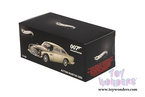 Mattel Hot Wheels Elite - James Bond's Goldfinger Aston Martin DB5 Hard Top (1/43 scale diecast model car, Gold) BLY26