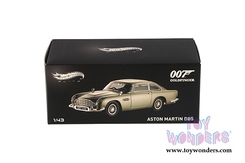 Mattel Hot Wheels Elite - James Bond's Goldfinger Aston Martin DB5 Hard Top (1/43 scale diecast model car, Gold) BLY26