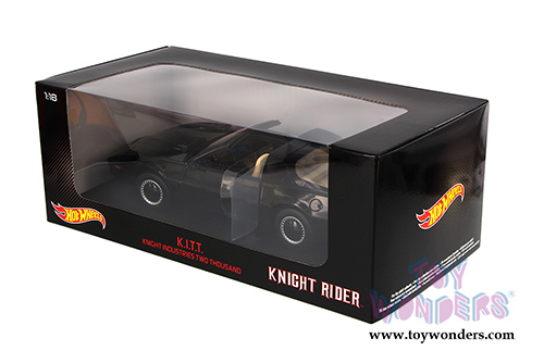 Mattel Hot Wheels - Knight Rider K.I.T.T Knight Industries Two Thousand T-Top (1/18 scale diecast model car, Black) BLY60