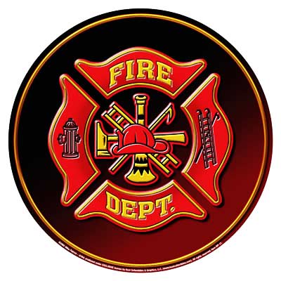Tin Sign: Fire Department Sign C421