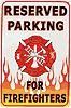 Tin-Sign-Reserved-For-Firefighters-C625