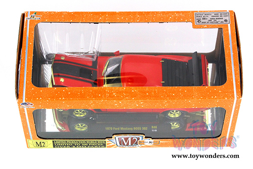 Castline M2 Machines Detroit-Muscle Premium - Ford Mustang Boss 302 CHASE Hard Top (1970, 1/24 scale diecast model car, Red) CC40300/48R