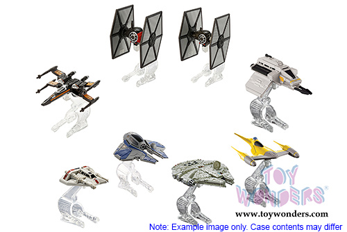 Mattel Hot Wheels - Star Wars Starship Assortment M (Sturdy plastic models, Asstd.) CGW52/999M