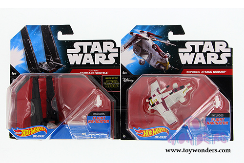 Mattel Hot Wheels - Star Wars Starship Assortment P (Sturdy plastic models, Asstd.) CGW52/999P