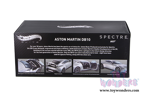 Mattel Hot Wheels Elite - Aston Martin DB10 James Bond 007 From "Spectre" Movie (1/18 scale diecast model car, Silver) CMC94/9764