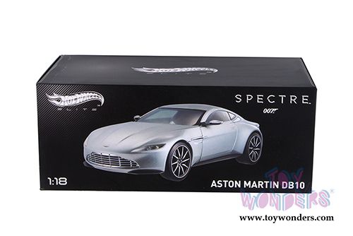 Mattel Hot Wheels Elite - Aston Martin DB10 James Bond 007 From "Spectre" Movie (1/18 scale diecast model car, Silver) CMC94/9764