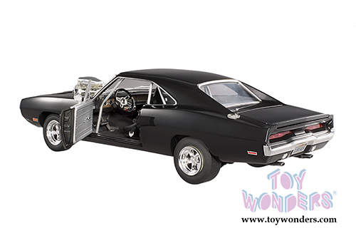 Mattel Hot Wheels - The Fast & the Furious Dodge Charger Hard Top (1970, 1/18 scale diecast model car, Black) CMC97