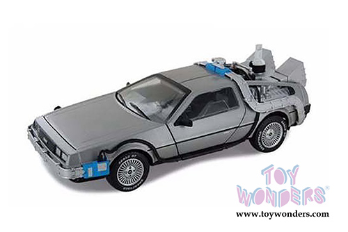 Mattel Hot Wheels - Back to The Future Time Machine w/ Opening Mr. Fusion & Extras (1/18 scale diecast model car, Gray) CMC98