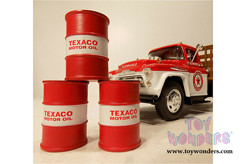 Auto World - Texaco® Oil Chevrolet® Stake Bed Truck (1957, 1/25 scale diecast model car, White/Red) CP7505