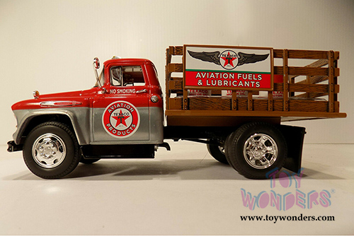 Auto World - Texaco® Oil Chevrolet® Stake Bed Truck (1957, 1/25 scale diecast model car, Metal/Red) CP7506