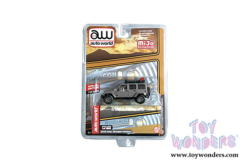 Auto World/Mijo Exclusives - Custom Jeep&reg; Wrangler Rubicon with Roof Rack (2018, 1/64 scale diecast model car, Grey) CP7717