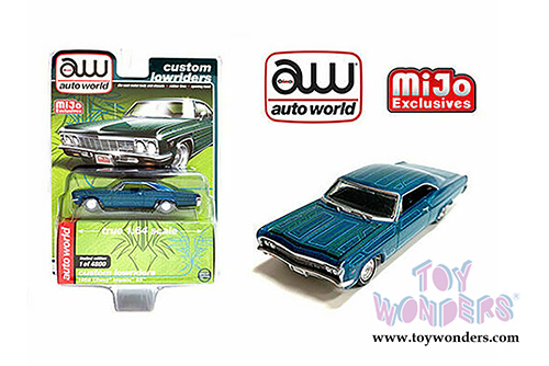 Auto World/Mijo Exclusives - Custom Lowriders Chevrolet&reg; Impala SS Hardtop (1966, 1/64 scale diecast model car, Blue) CP7740