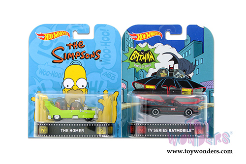 Mattel Hot Wheels - Retro Entertainment Assortment A (1/64 scale diecast model car, Asstd.) DMC55/959A