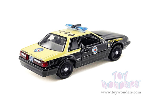 Greenlight/ACME - Ford Mustang SSP - Florida Highway Patrol (1991, 1/64 scale diecast model car, Black/Yellow) GL51494