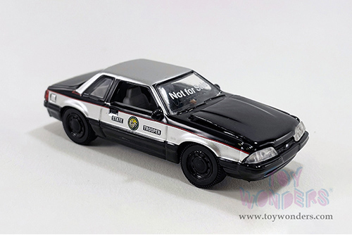 Greenlight/ACME - Ford Mustang SSP - North Carolina Highway Patrol (1993, 1/64 scale diecast model car, Black/Silver) GL51495
