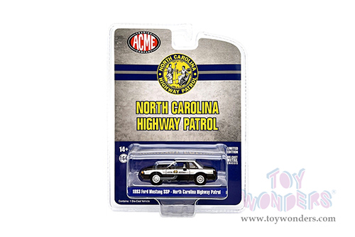 Greenlight/ACME - Ford Mustang SSP - North Carolina Highway Patrol (1993, 1/64 scale diecast model car, Black/Silver) GL51495