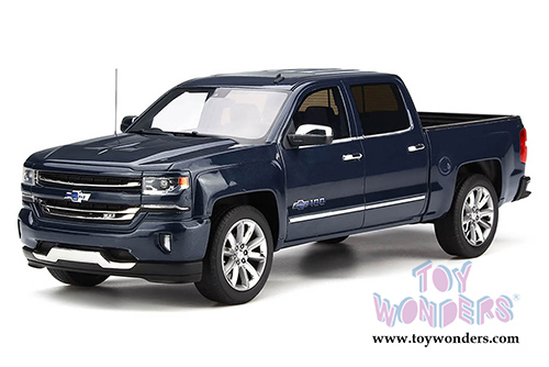 GT Spirit - Chevrolet Silverado Pickup Truck (2018, 1/18 scale resin model car, Steel Blue Metallic) GT212