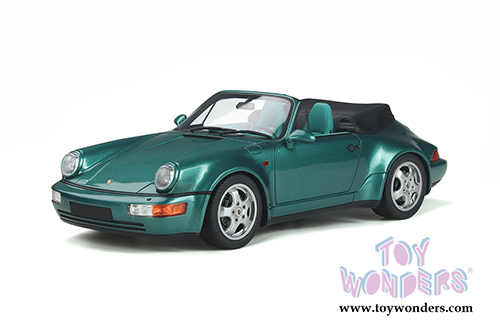 GT Spirit - Porsche 911 (964) Convertible (1992, 1/18 scale resin model car, Wimbledon Green Metallic) GT294