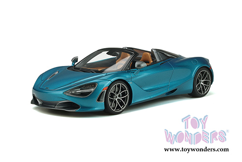 GT Spirit - McLaren 720S Spider open Convertible (2018, 1/18 scale resin model car, Belize Blue) GT304