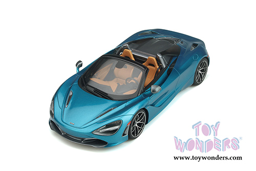 GT Spirit - McLaren 720S Spider open Convertible (2018, 1/18 scale resin model car, Belize Blue) GT304