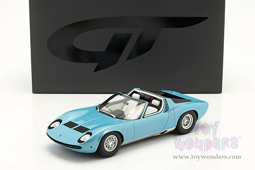 GT Spirit - Lamborghini Miura P400 Roadster (1968, 1/18 scale resin model car, Blue) GT324