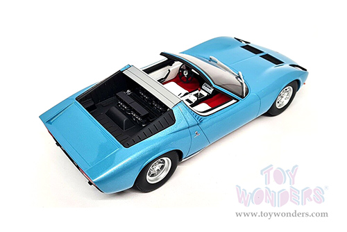 GT Spirit - Lamborghini Miura P400 Roadster (1968, 1/18 scale resin model car, Blue) GT324