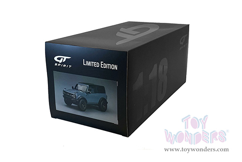 GT Spirit - Ford Bronco First Edition 2 Doors (2021, 1/18 scale resin model car, Area 51 Blue/Black Top) GT359