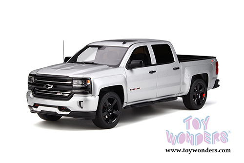 GT Spirit - Chevrolet&reg; Silverado Pickup Truck Redline Edition (2018, 1/18 scale resin model car, Silver Ice Metallic) GT785
