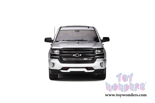 GT Spirit - Chevrolet&reg; Silverado Pickup Truck Redline Edition (2018, 1/18 scale resin model car, Silver Ice Metallic) GT785