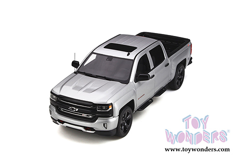 GT Spirit - Chevrolet&reg; Silverado Pickup Truck Redline Edition (2018, 1/18 scale resin model car, Silver Ice Metallic) GT785