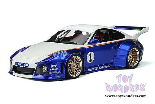 GT Spirit - Porsche 911 997 Old & New Body kit #1 Hardtop (1992, 1/18 scale resin model car, White/Blue) GT797