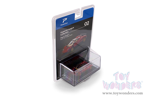H02B Kinsmart PosterCars Hypercar League Pagani Zonda F Diecast Model Car Blister Card Package