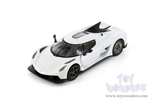 Kinsmart - PosterCars Hypercar League Collection | Koenigsegg Jesko Absolute (1/64 Scale diecast model car, Crystal White) H06B