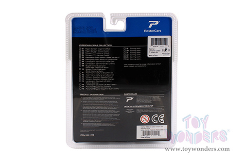 H09B Kinsmart PosterCars Hypercar League Bugatti Chiron Supersport Diecast Model Car