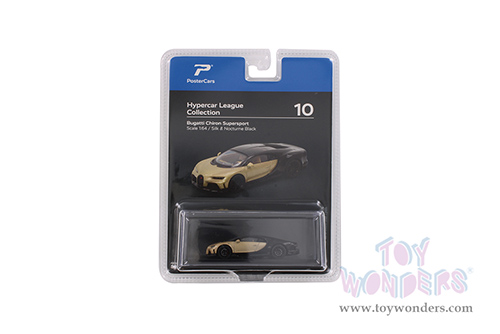 H10B Kinsmart PosterCars Hypercar League Bugatti Chiron Supersport Diecast Model Car Blister Card Package