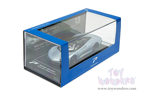 Kinsmart - PosterCars Hypercar League Collection | McLaren Speedtail (1/64 Scale diecast model car, Speedtail Silver) H13