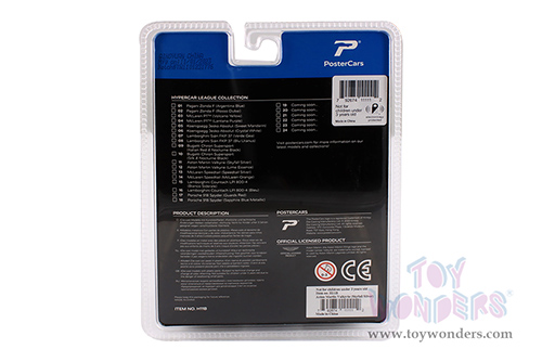 H15B Kinsmart PosterCars Hypercar League Lamborghini Countach LPI 800-4 Diecast Model Car