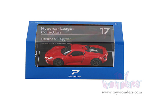 H17 Kinsmart PosterCars Hypercar League Collection Porsche 918 Spyder Diecast Model Car