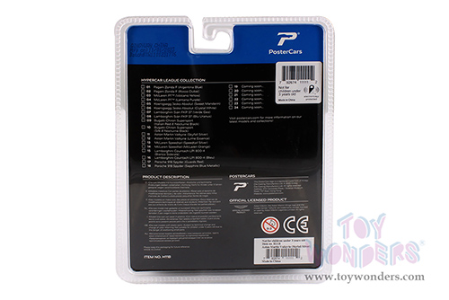 H17B Kinsmart PosterCars Hypercar League Collection Porsche 918 Spyder Diecast Model Car