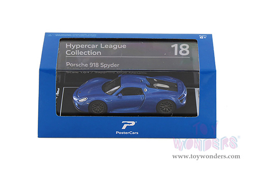H18 Kinsmart PosterCars Hypercar League Collection Porsche 918 Spyder Diecast Model Car