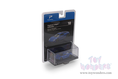 H18B  Kinsmart PosterCars Hypercar League Collection Porsche 918 Spyder Diecast Model Car Blister Card Package