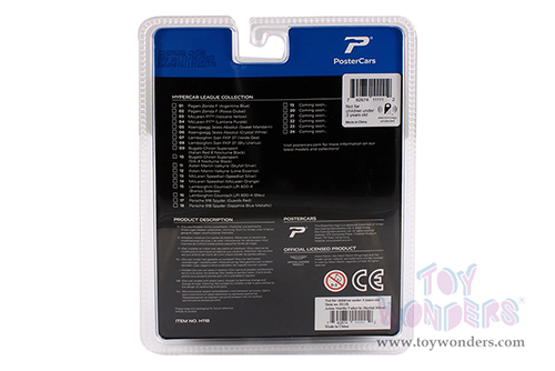 H18B  Kinsmart PosterCars Hypercar League Collection Porsche 918 Spyder Diecast Model Car