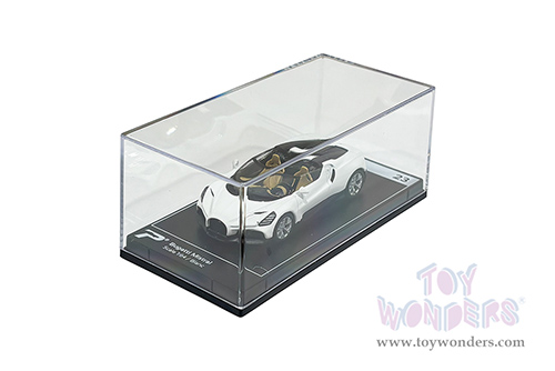 Kinsmart - PosterCars Hypercar League Collection | Bugatti Mistral (1/64 Scale diecast model car, Blanc) H23