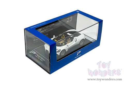 Kinsmart - PosterCars Hypercar League Collection | Bugatti Mistral (1/64 Scale diecast model car, Blanc) H23