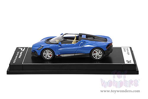 Kinsmart - PosterCars Hypercar League Collection | Bugatti Mistral (1/64 Scale diecast model car, French Racing Blue) H24